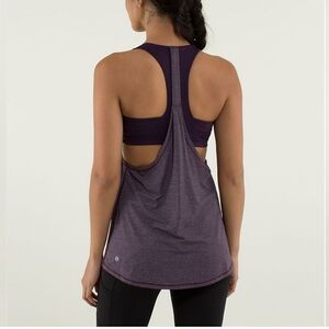 Lululemon 2-In-Run Tank Heathered Deep Zinfandel / Deep Zinfandel Size 12